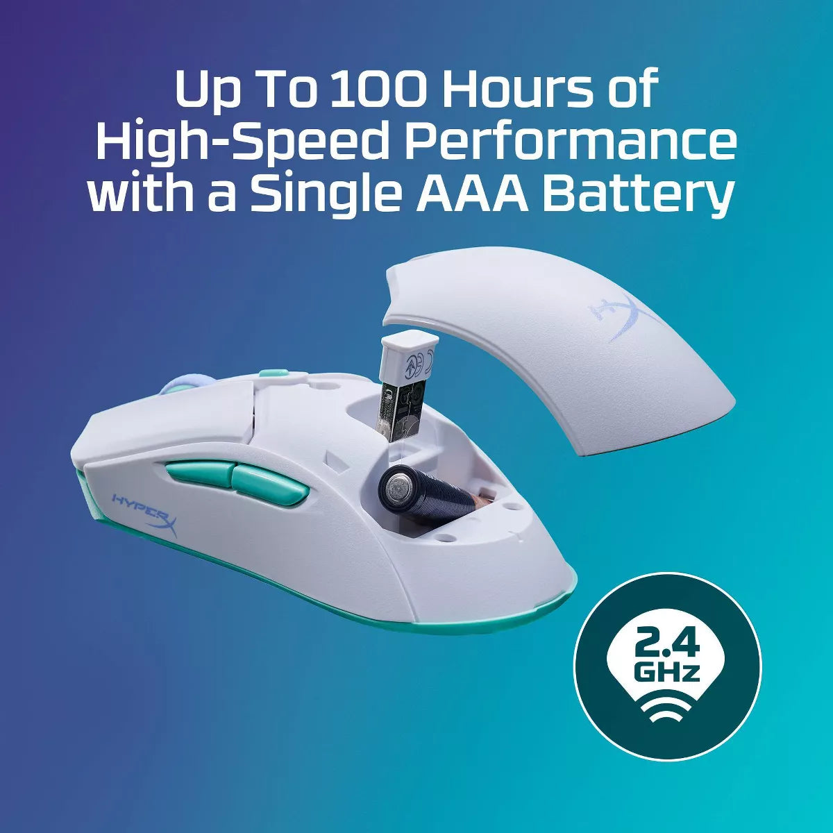 Hyperx Pulsefire Haste 2 Core Wireless Gaming Mouse for PC - White: Macos, Xbox Compatible