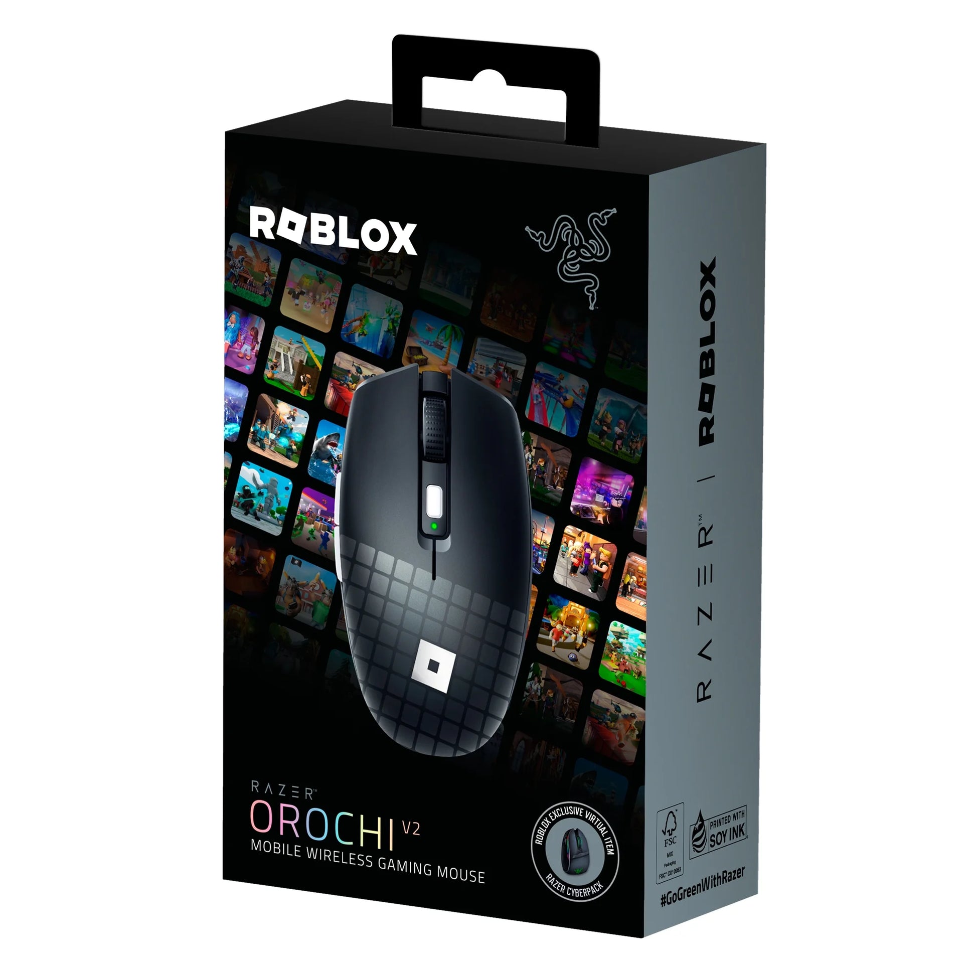 Orochi V2 Roblox Edition Wireless Gaming Mouse for PC, 2.4Ghz, Bluetooth, 6 Buttons, Black