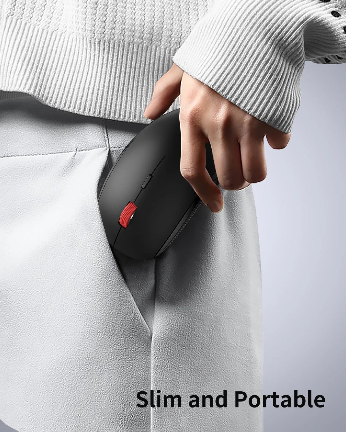 Slim Wireless Mouse, Adjustable 4000 DPI, 24 Months Battery ,Portable Cordless Computer Mouse for Pc/Mac/Laptop/Ipad