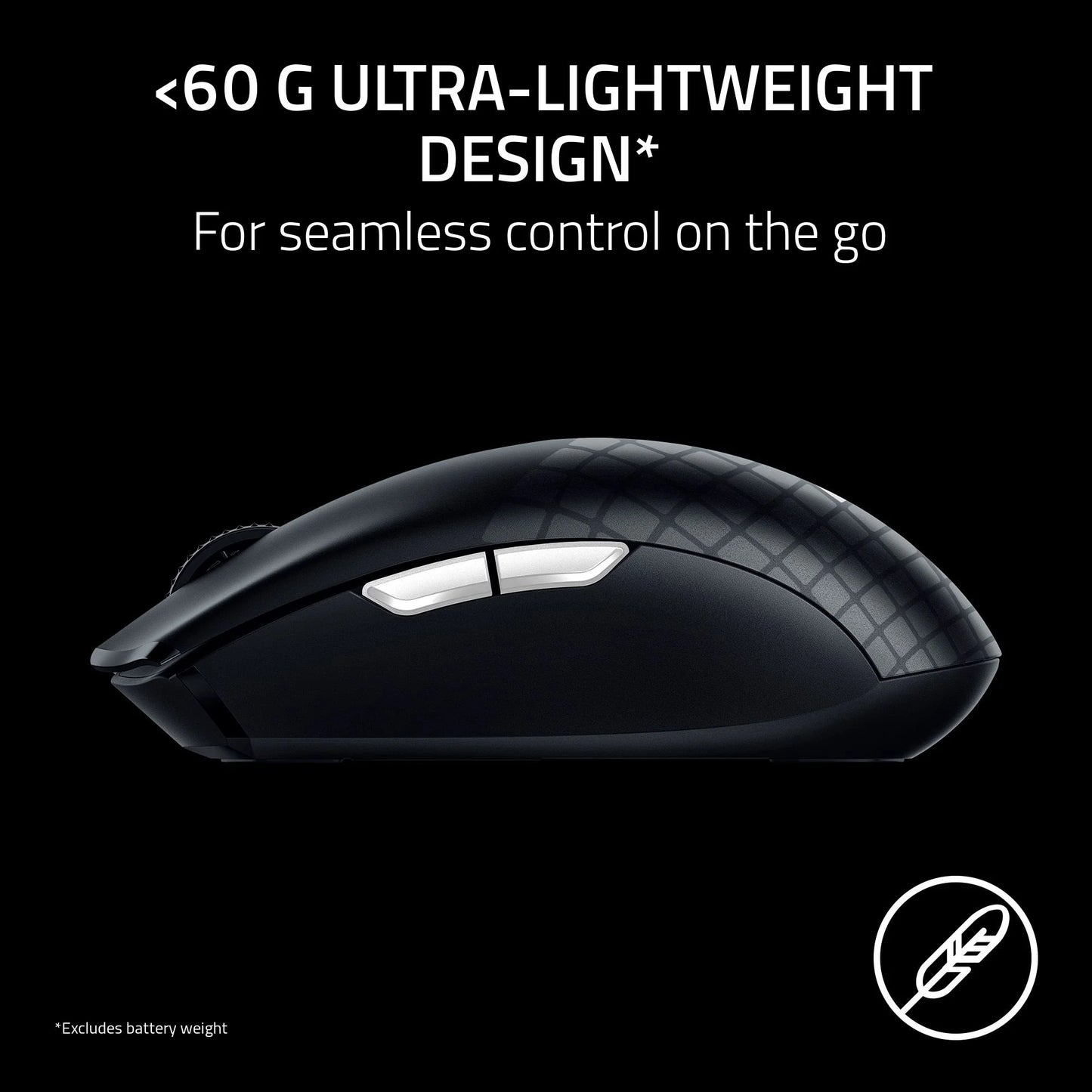 Orochi V2 Roblox Edition Wireless Gaming Mouse for PC, 2.4Ghz, Bluetooth, 6 Buttons, Black