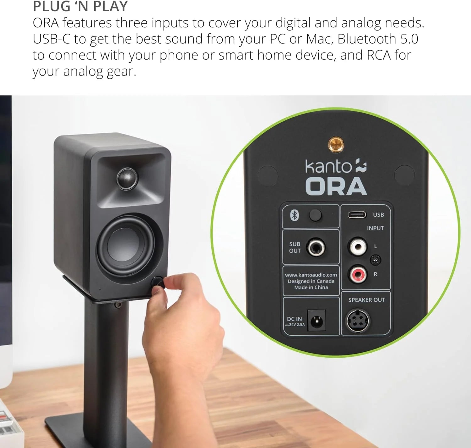 ORAMB Powered Reference Bluetooth Desktop Speakers with 3 Year Amber Protection Plan (2023)