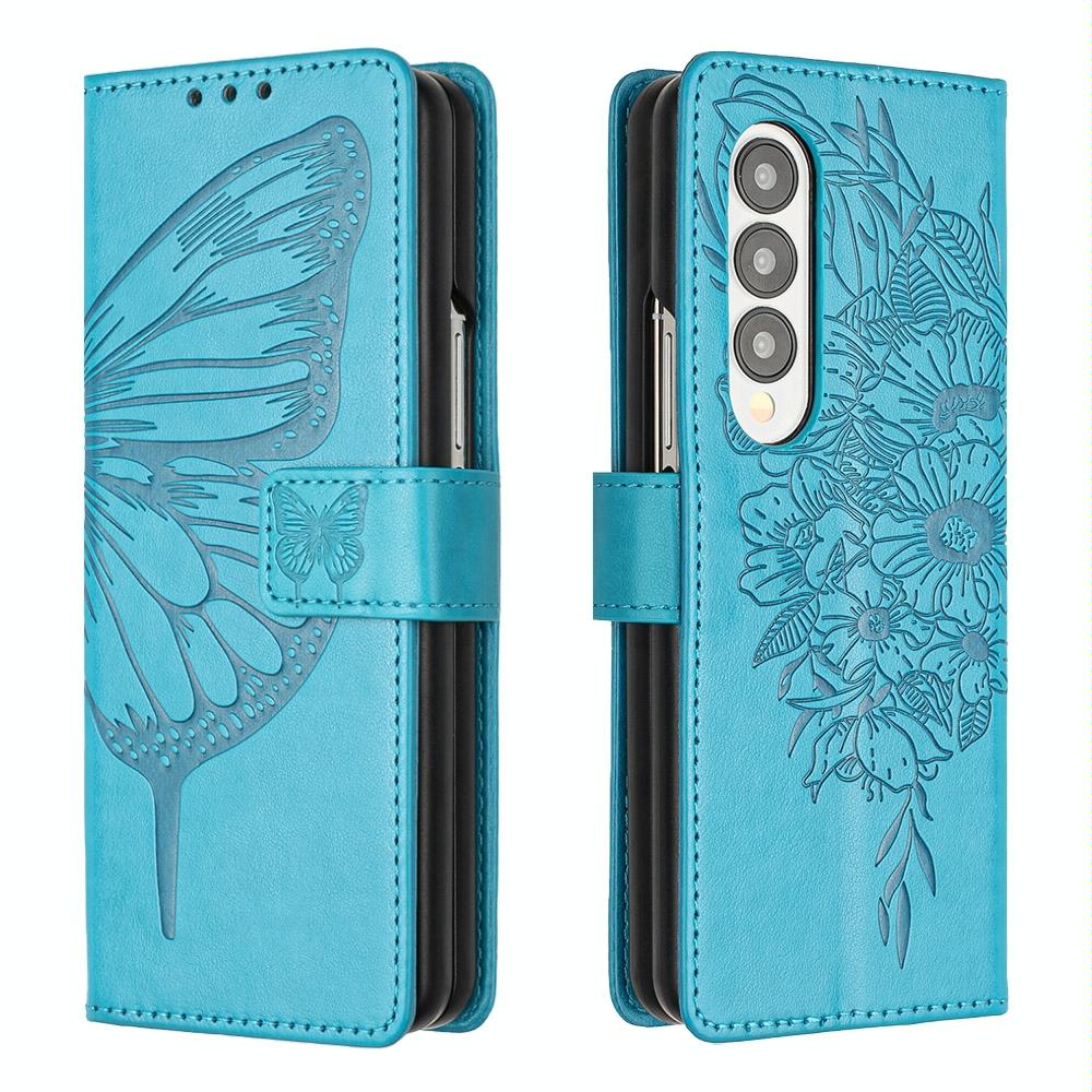 NNEDSZ Butterfly Embossed Leather Phone Case - Light Purple-1