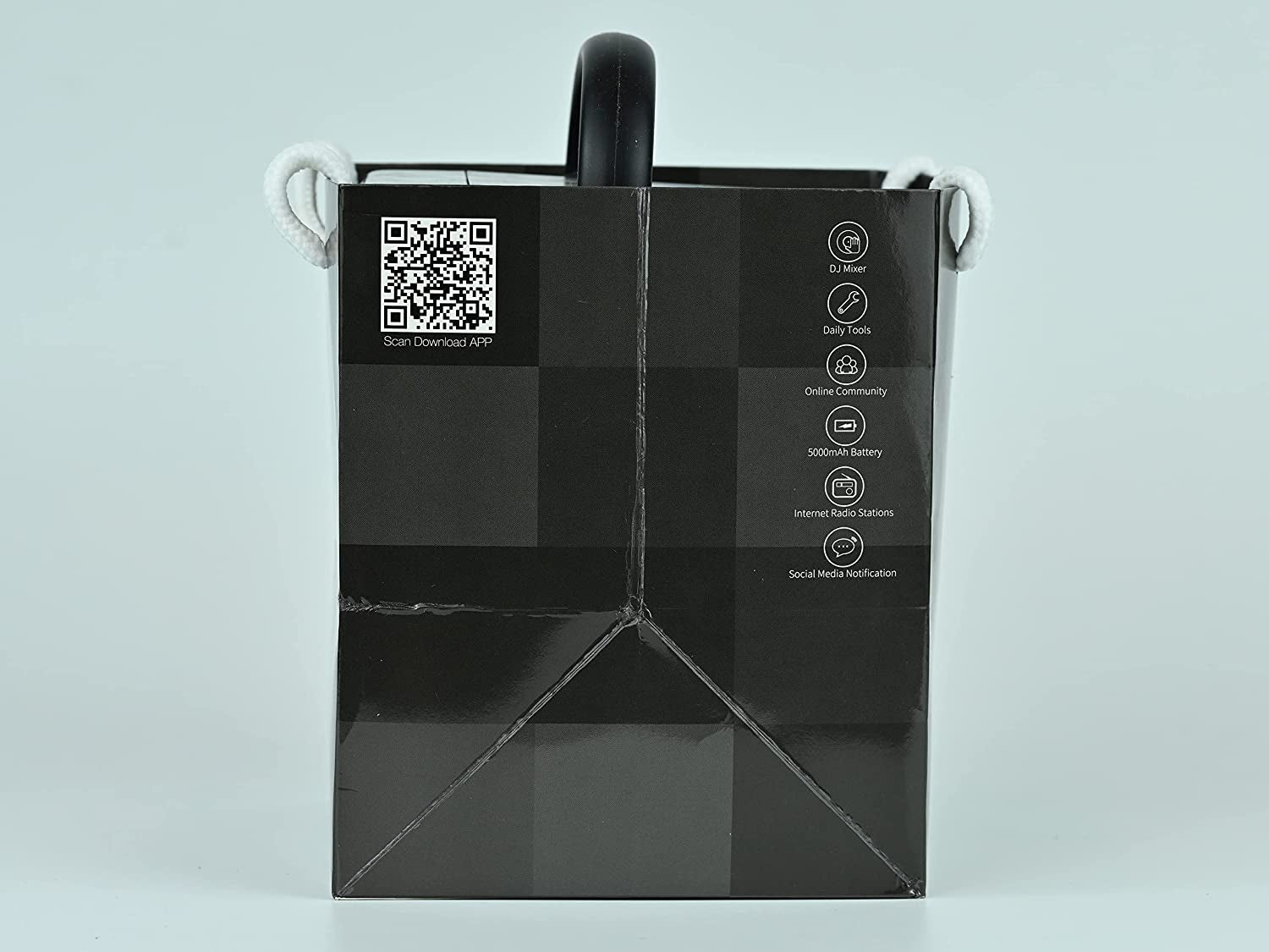 Ditoo Retro Pixel Art Game Bluetooth Speaker with 16X16 LED App Controlled Front Screen (Black)